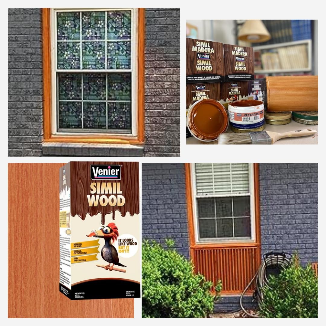 Venier Simil Wood Paint for Front & Interior 26 Fl Oz (Pack of 1), Cedar