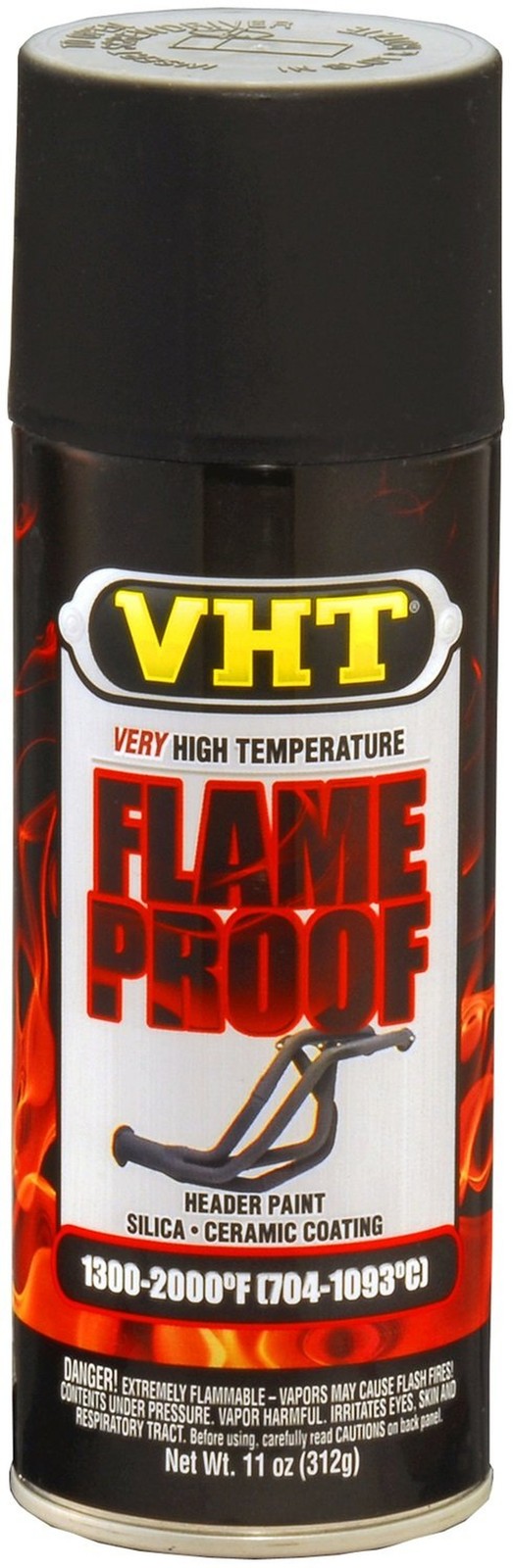 VHT FLAMEPROOF Coating, Flat Black 11 Ounce (Pack of 1)