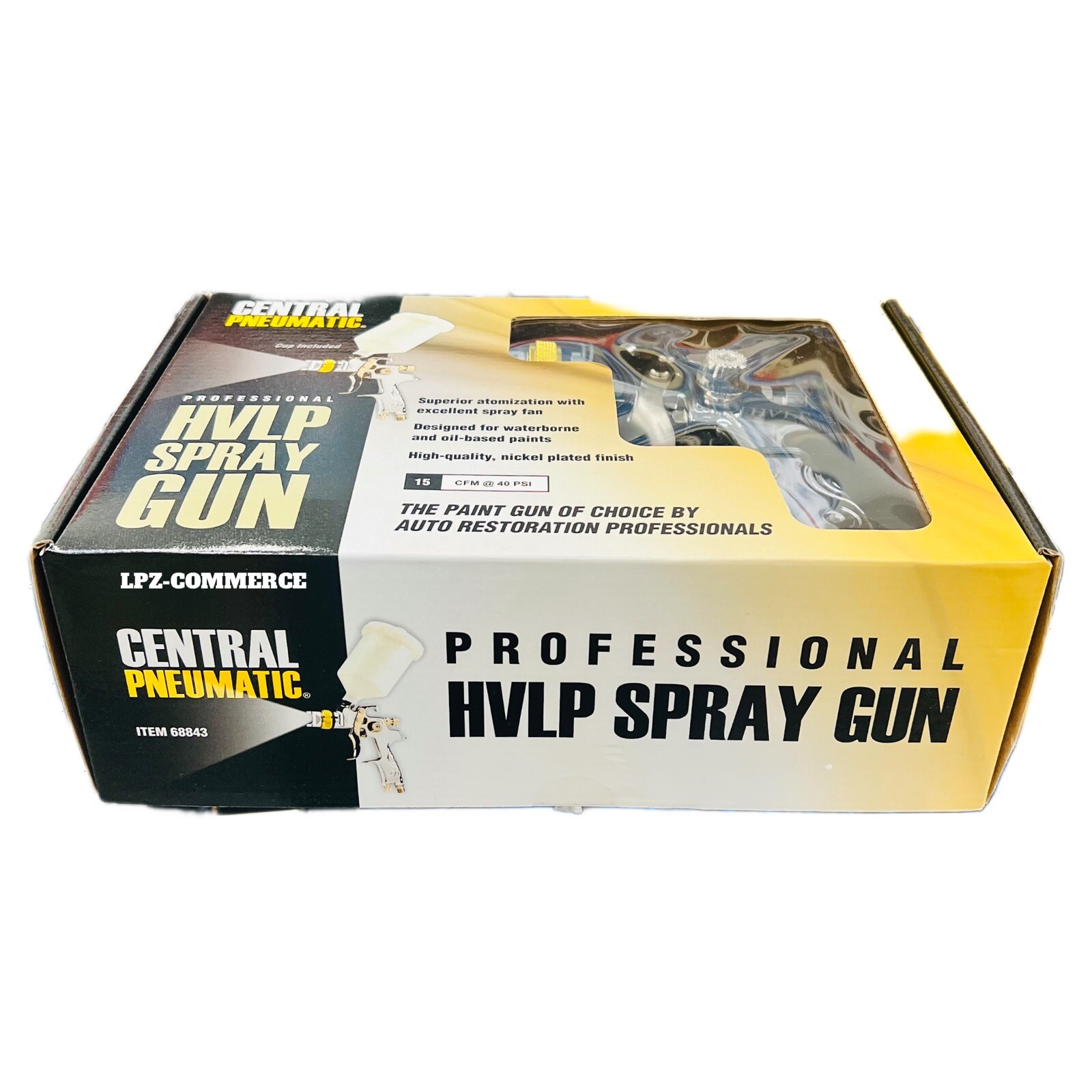 Central Pneumatic Professional HVLP Auto Paint Restoration Spray Gun 20 oz.*NEW*
