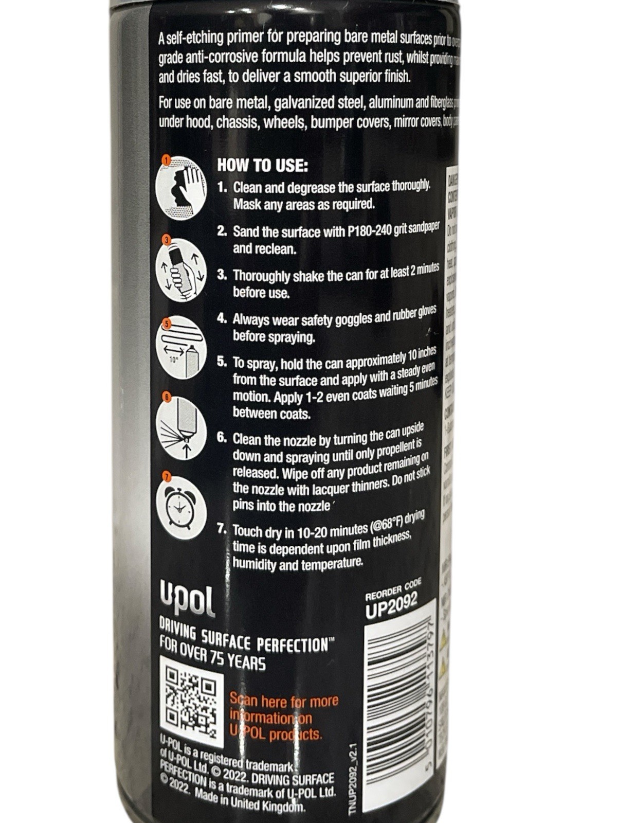 Universal Etch Primer | GRAY | High Performance Self Etch Primer. Anti-Russt(JJ)