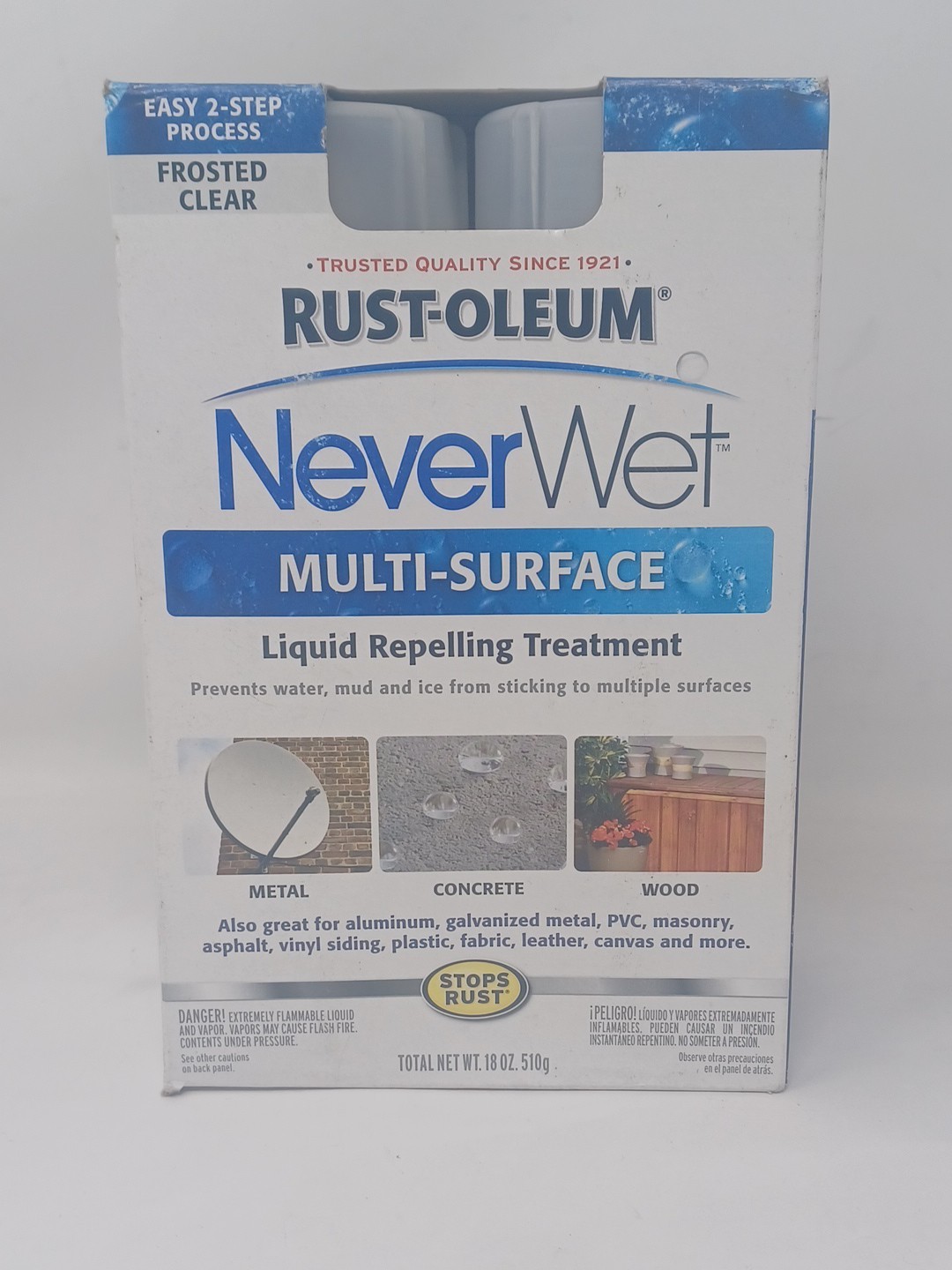 1 Rust Oleum Never Wet Spray Liquid Repelling Treatment 18oz