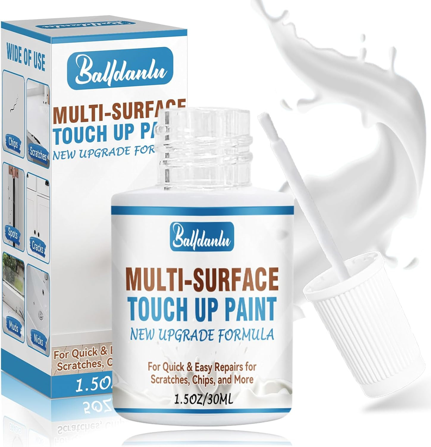 White Touch up Paint, Furniture Cabinets Wall Paintpen, Multi-Surface Touch up P