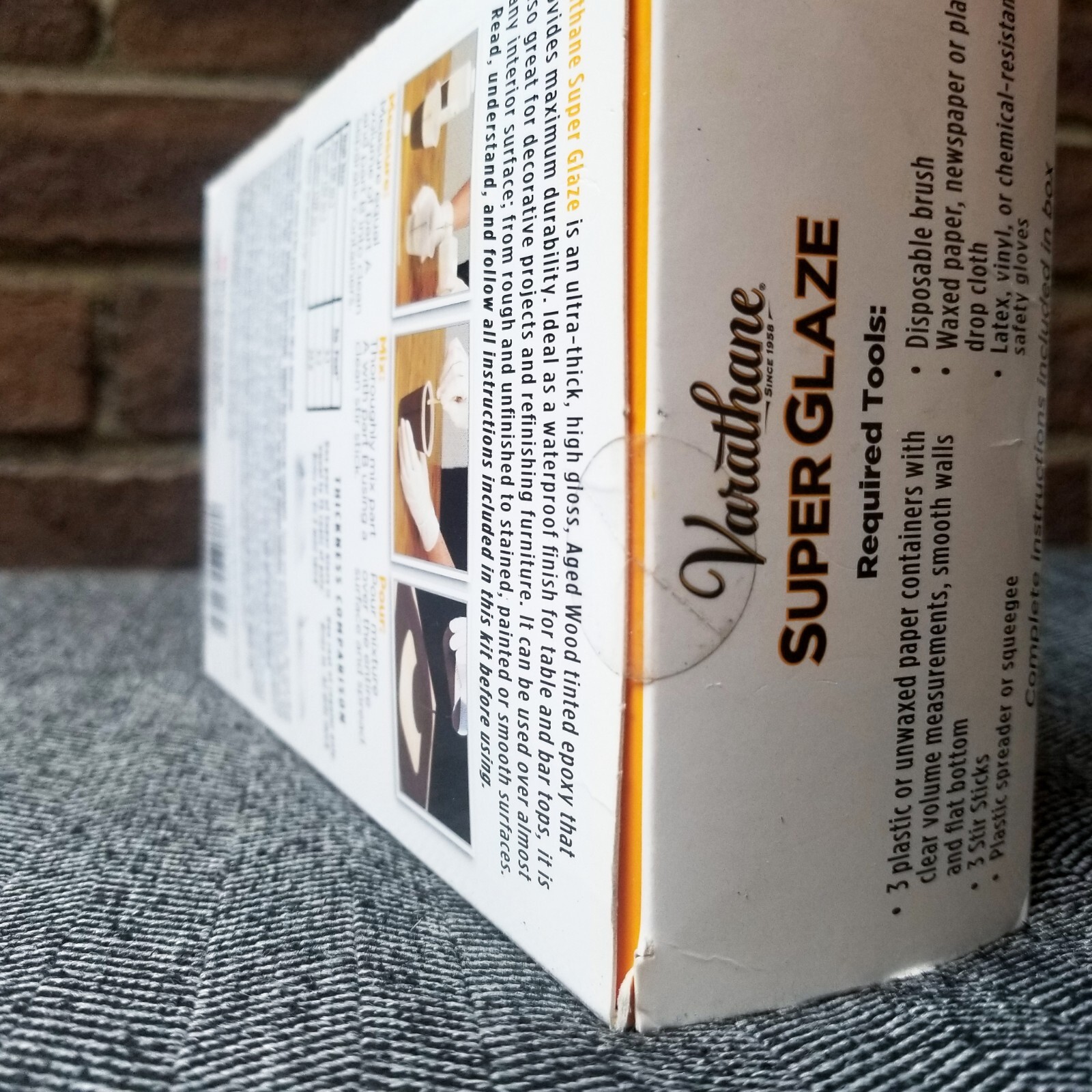 Varathane Epoxy Resin Super Glaze Pour-On High Gloss Quart Kit 32 oz Aged Wood