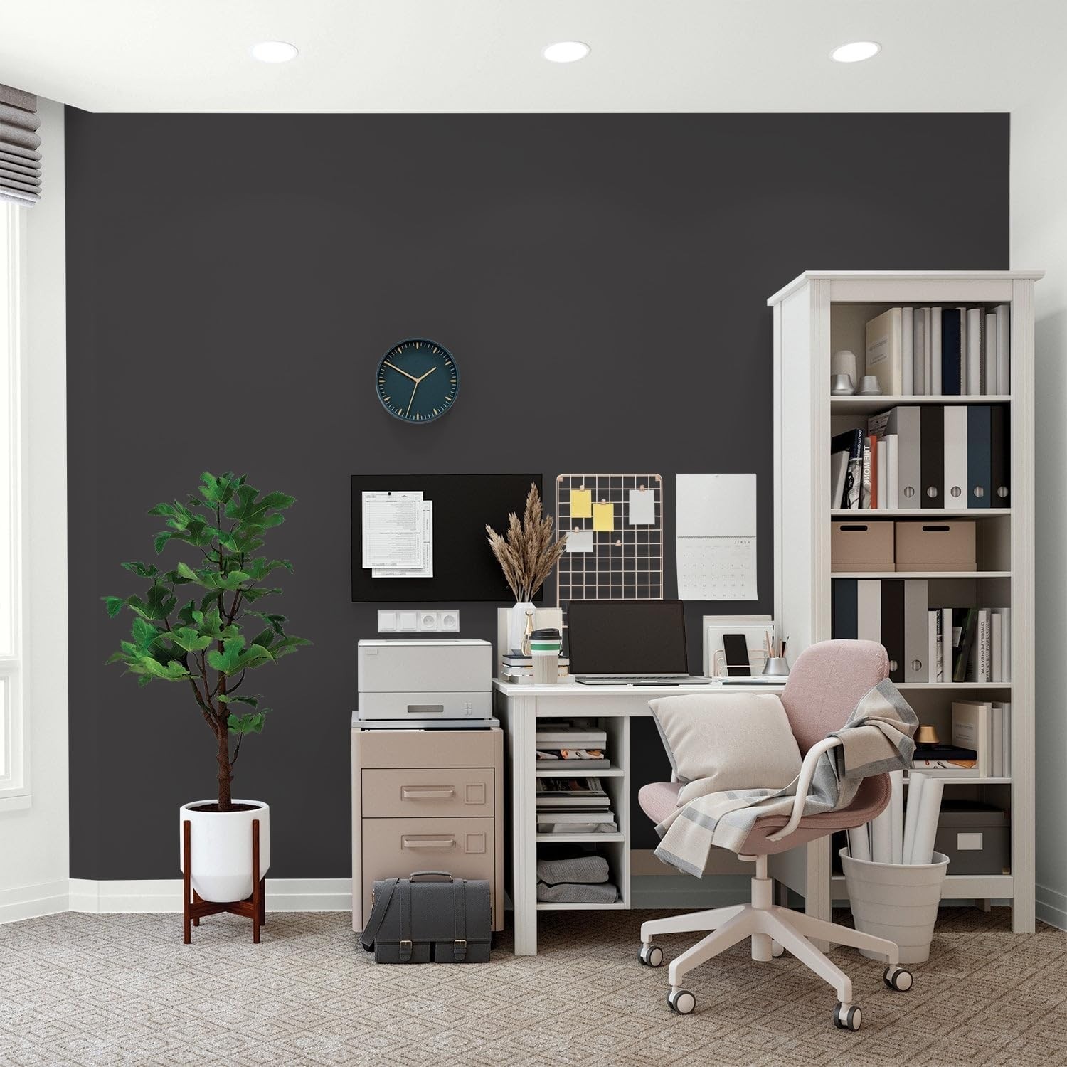 Interior Paint + Primer: Black/Black Magic, One Co