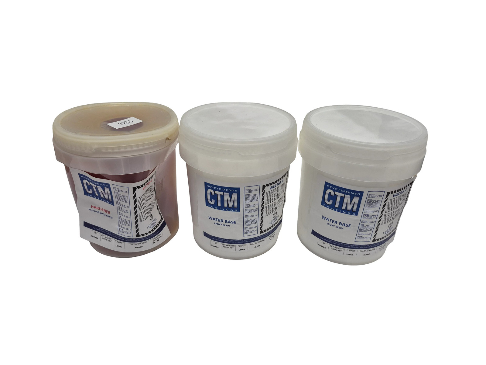 3 Liters CLEAR Epoxy Resin Floor Coating WECTGF A/B Water Base + Hardener