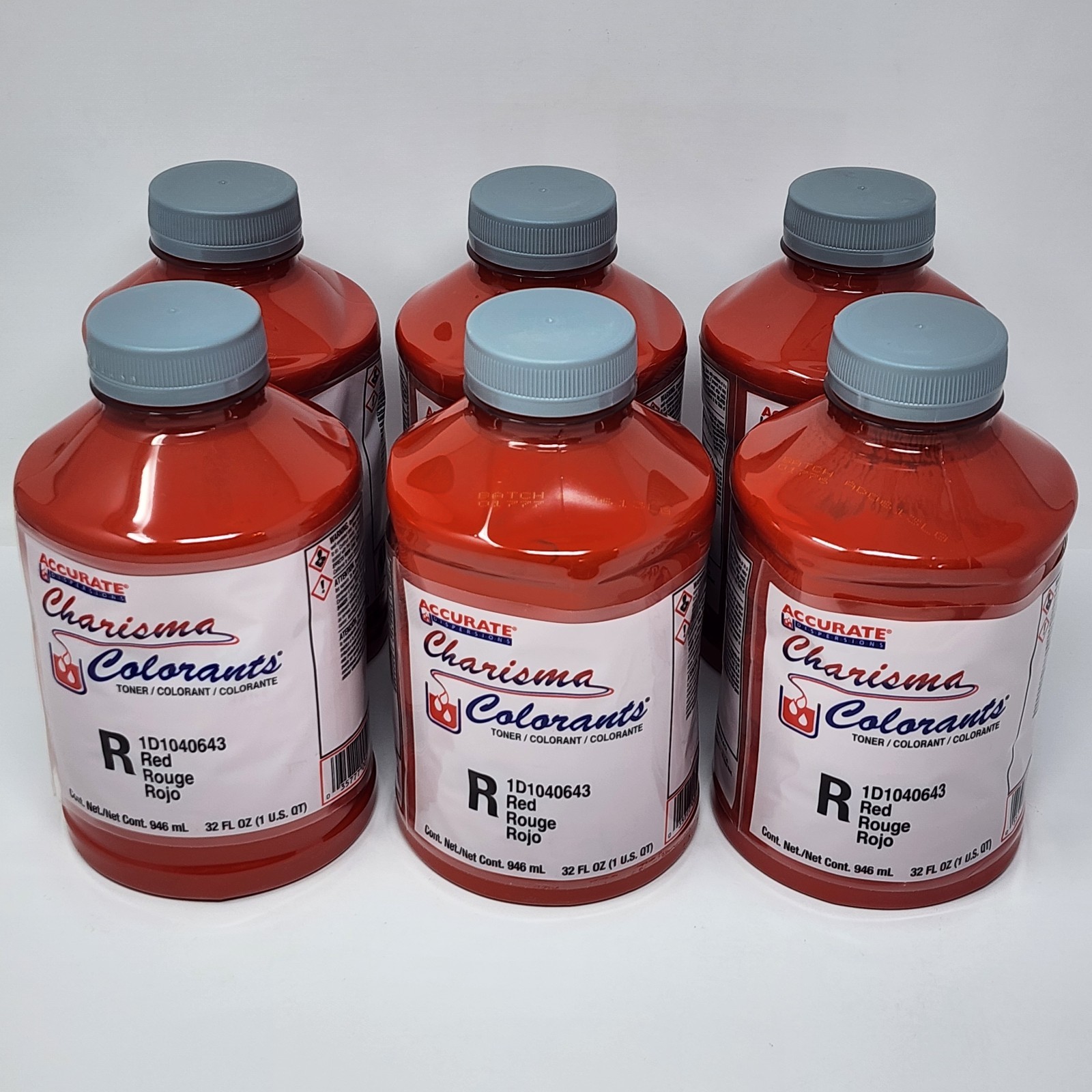Accurate Charisma Colorants RED Tint Toner R 1D1040643 32 fl oz (6 Pack)