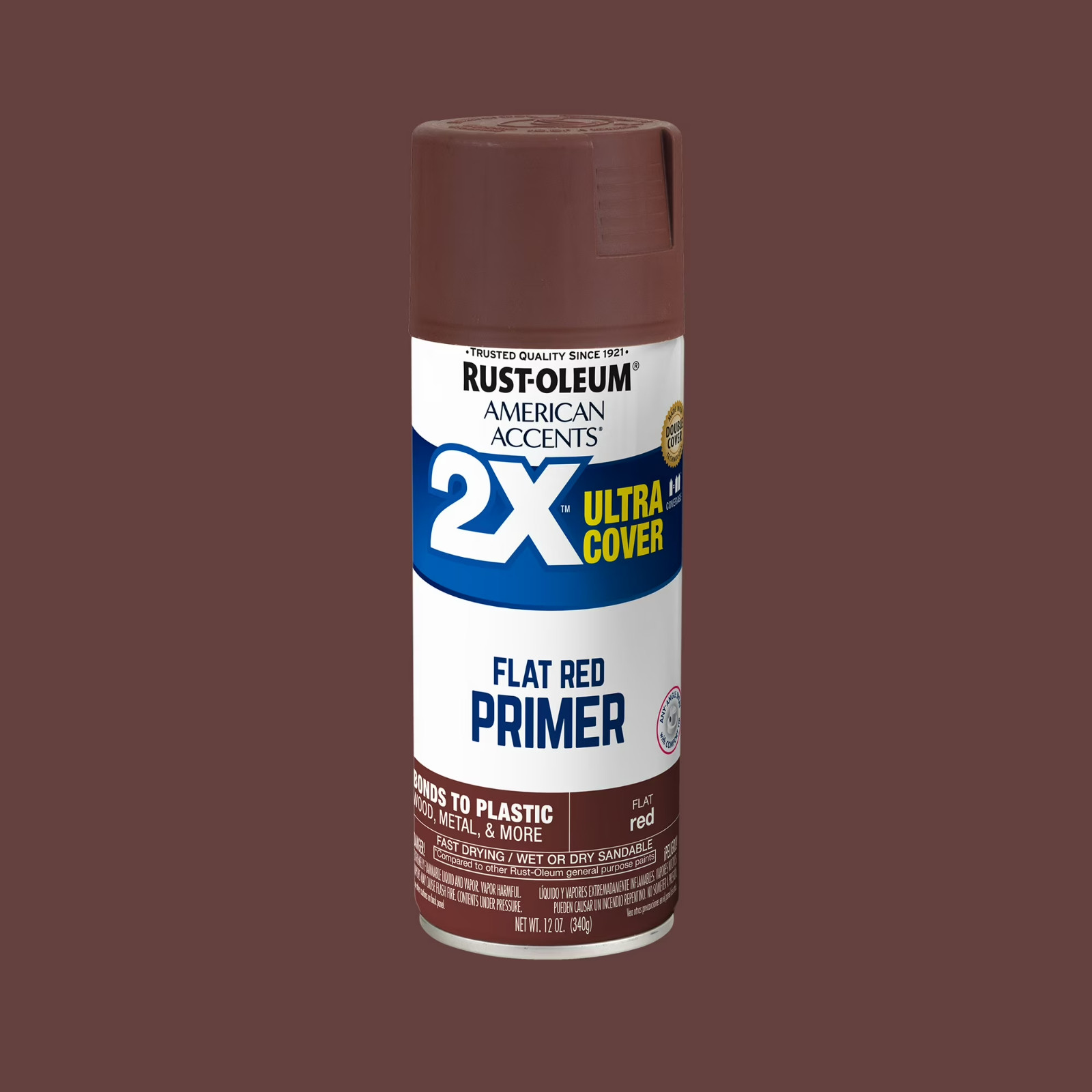 (6 pack) Red Primer, Rust-Oleum American Accents 2X Ultra Cover Flat Spray Paint