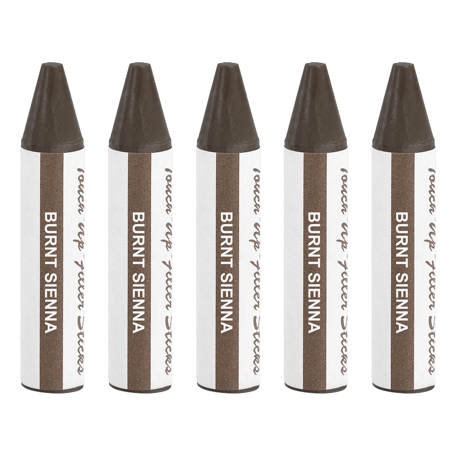 Wood Filler Stick, 5 Pcs Wax Sticks Wood Touch Up Markers, Burnt Sienna