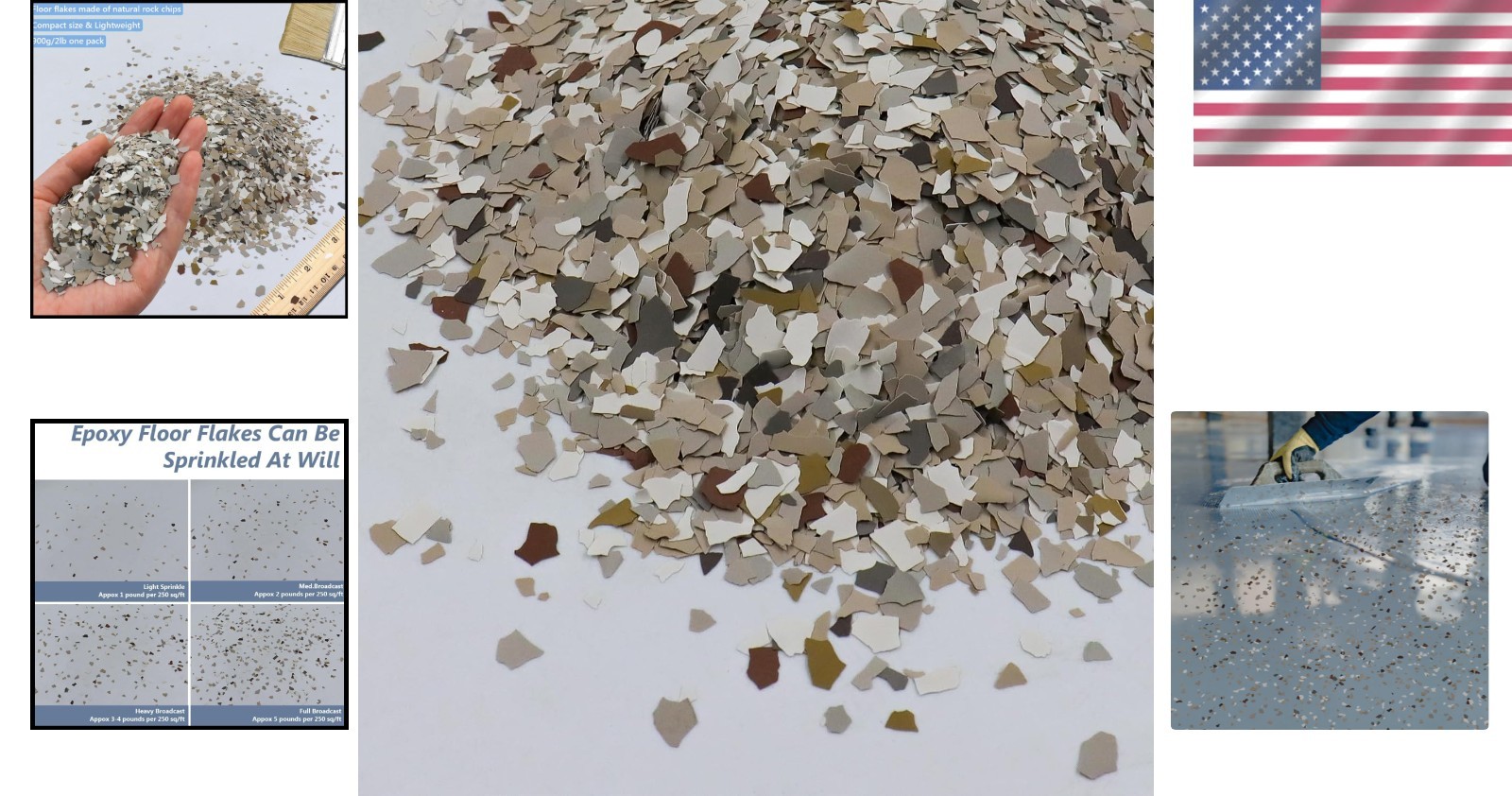 2Lb Decorative Epoxy Floor Flakes Kit – Perfect for Garages, Basements, and More