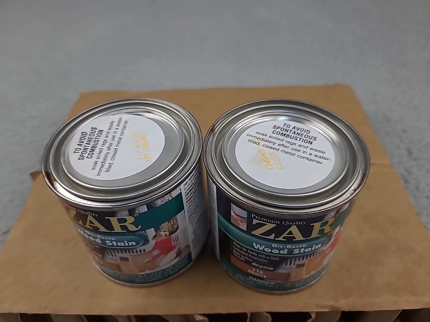 2x ZAR Wood Stain 116 Cherry 1/2 Pint
