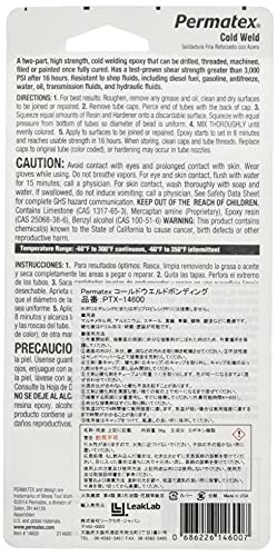14600 Cold Weld Bonding Compound, Two 1 oz. Tubes Two 1 Ounce Tubes