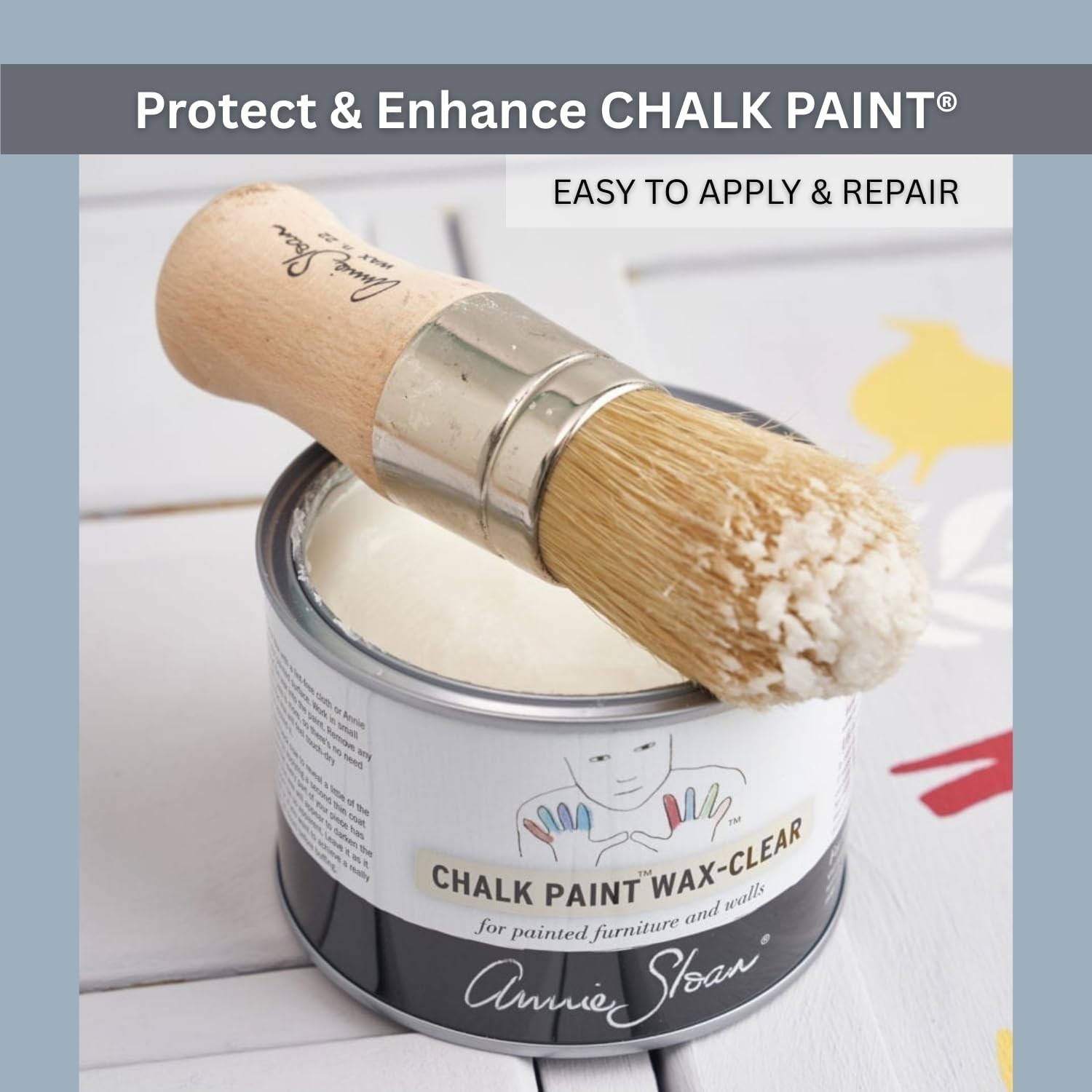 Clear 4.06 Ounce Chalk Paint Wax – Professional Quality Finish for Home Decor