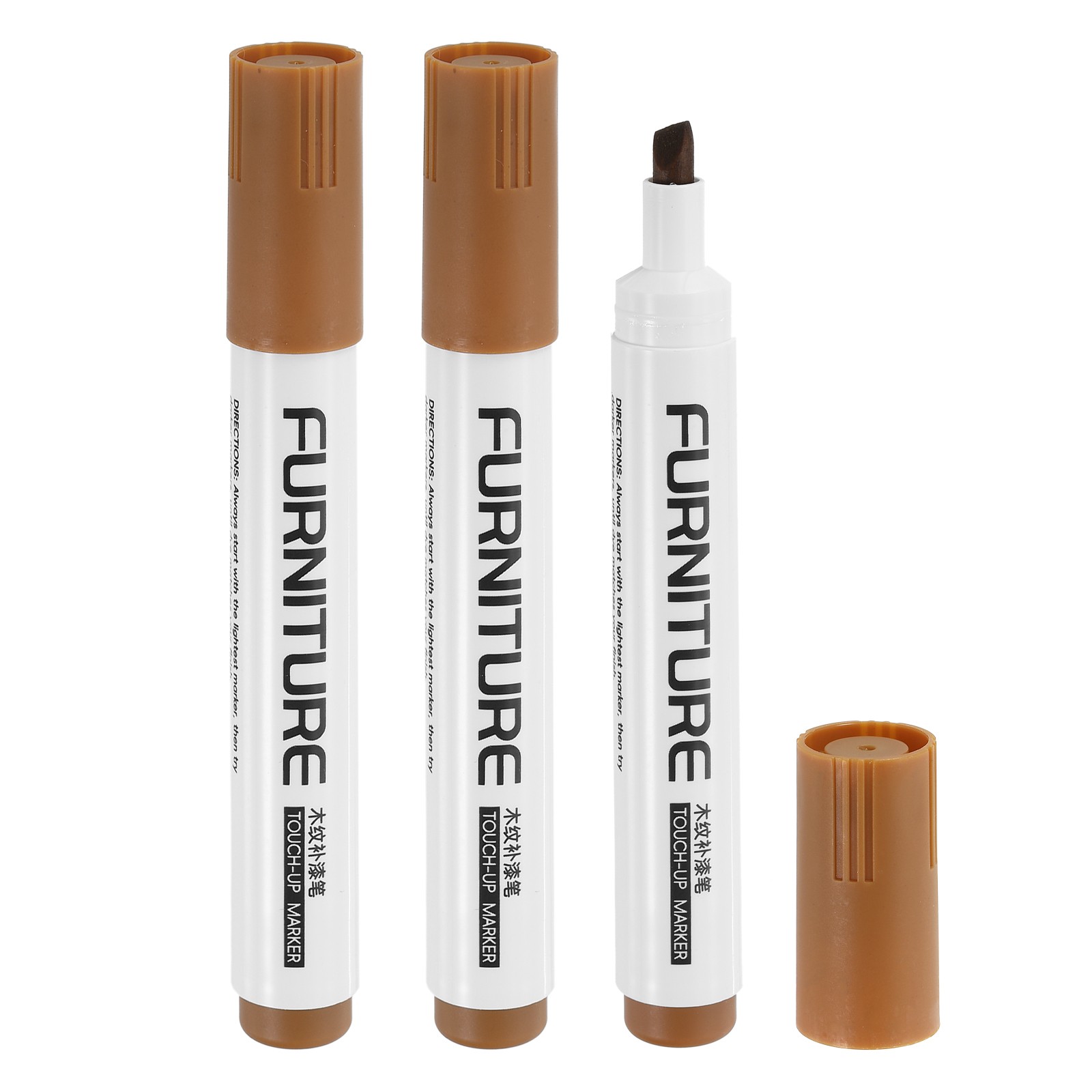 3pcs Furniture Markers Touch Up Furniture Repair Kit Wood Maker Oak