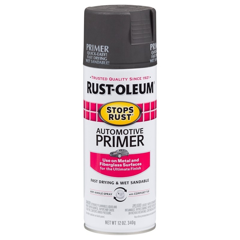 Rust-Oleum 2089830 Automotive Spray Primer, Dark Gray, 12 oz, Can