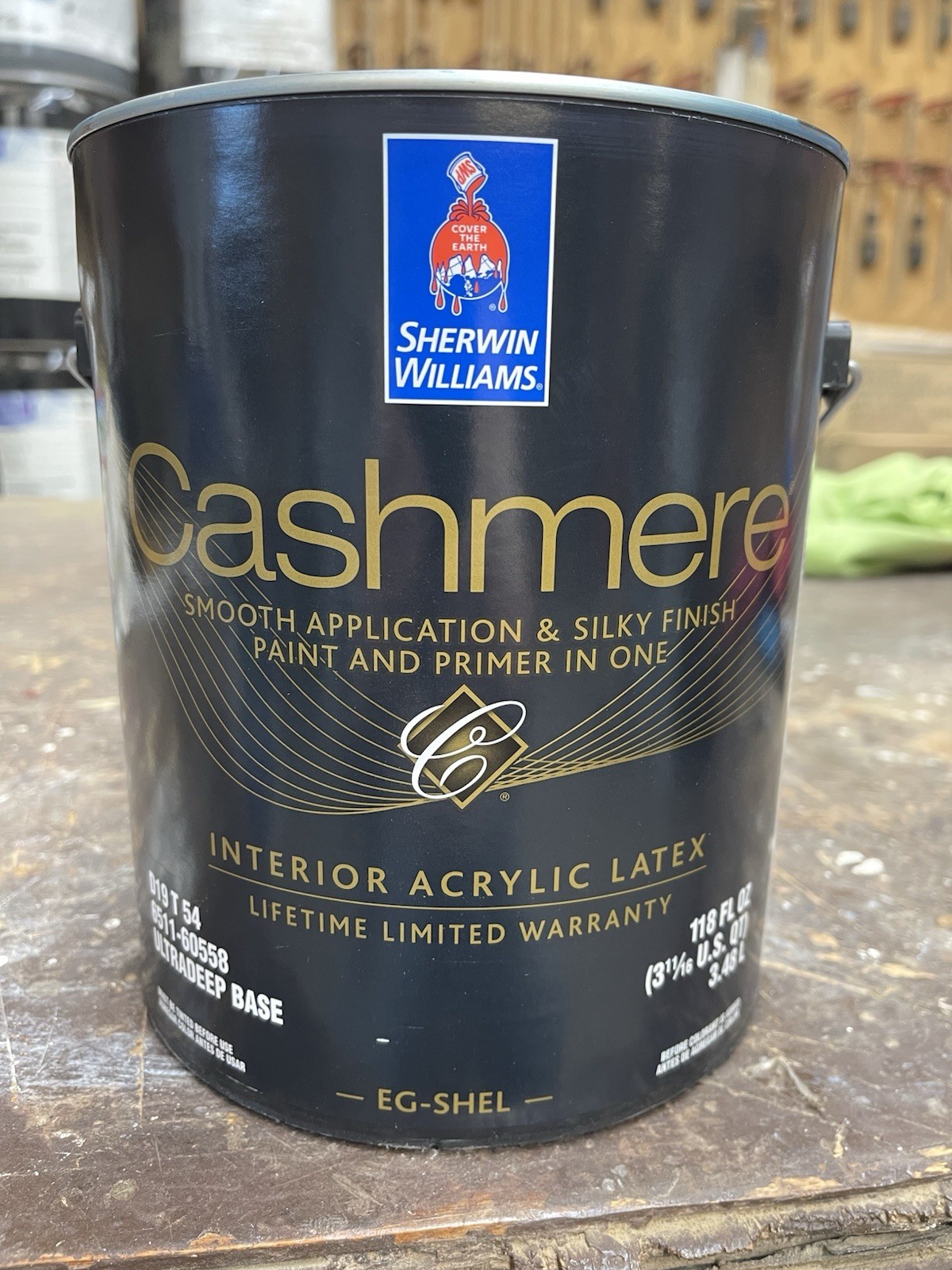 1 Gallon Sherwin Williams Cashmere Interior Eg-Shell / Custom Medium Blue