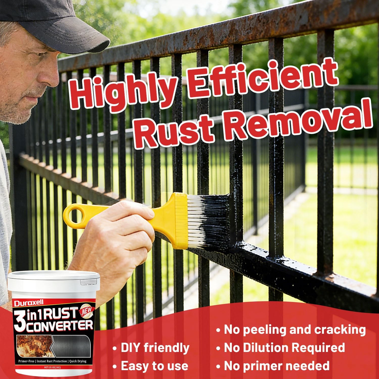 Rust Converter Paint for Metal Rust Reformer Primer Killer Remover Treatment