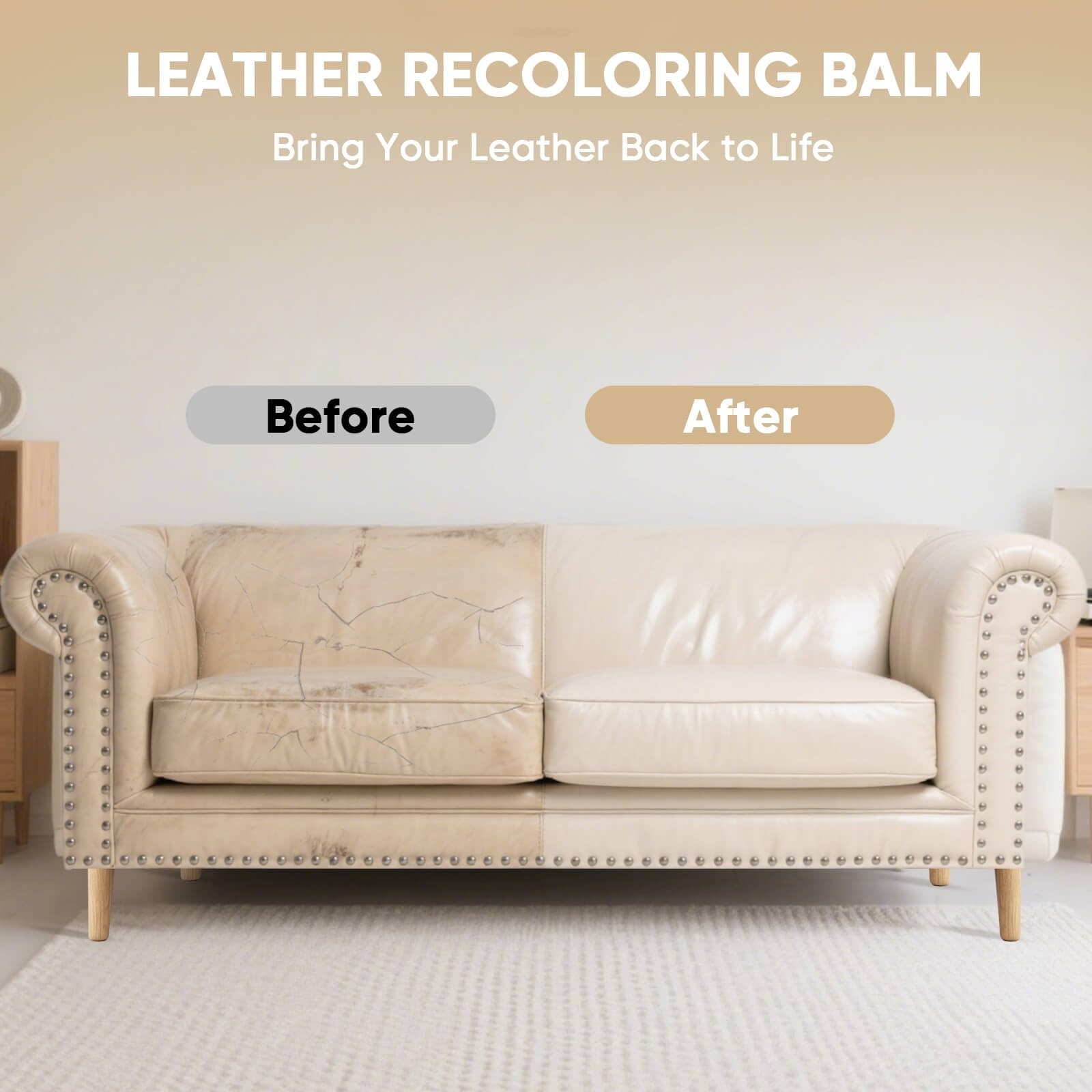 Leather Recoloring Balm for Faded Leather – Leather Repair Balm & Color Resto…