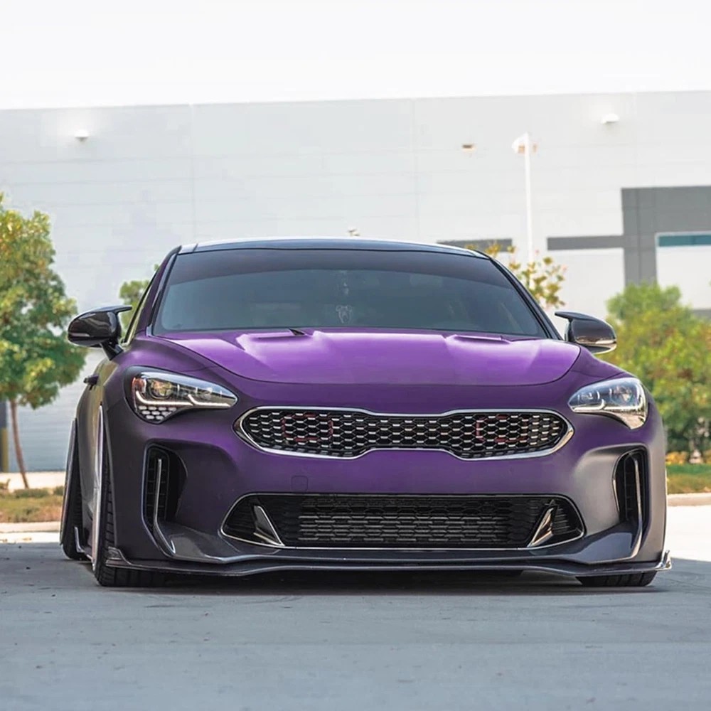 Car Front Spoiler Lip Kit Splitter for Kia Stinger GT 2018-2024 Black