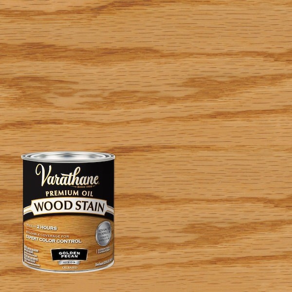 Varathane 211710H Premium Wood Stain, Oil Based, Golden Pecan, 1 Quart