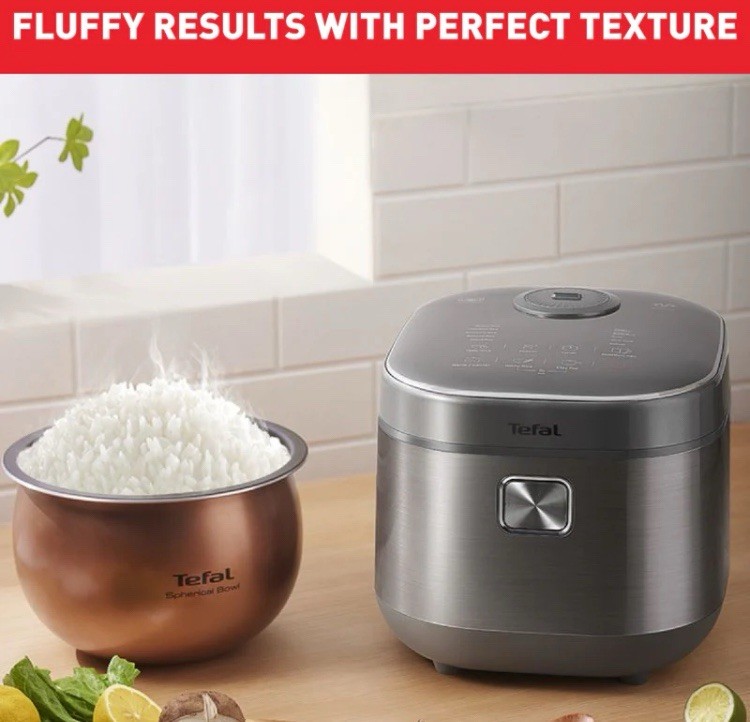 TEFAL Induction Rice Master & Slow Cooker, RK818A AI Rice Technology 1.8L/10 Cup