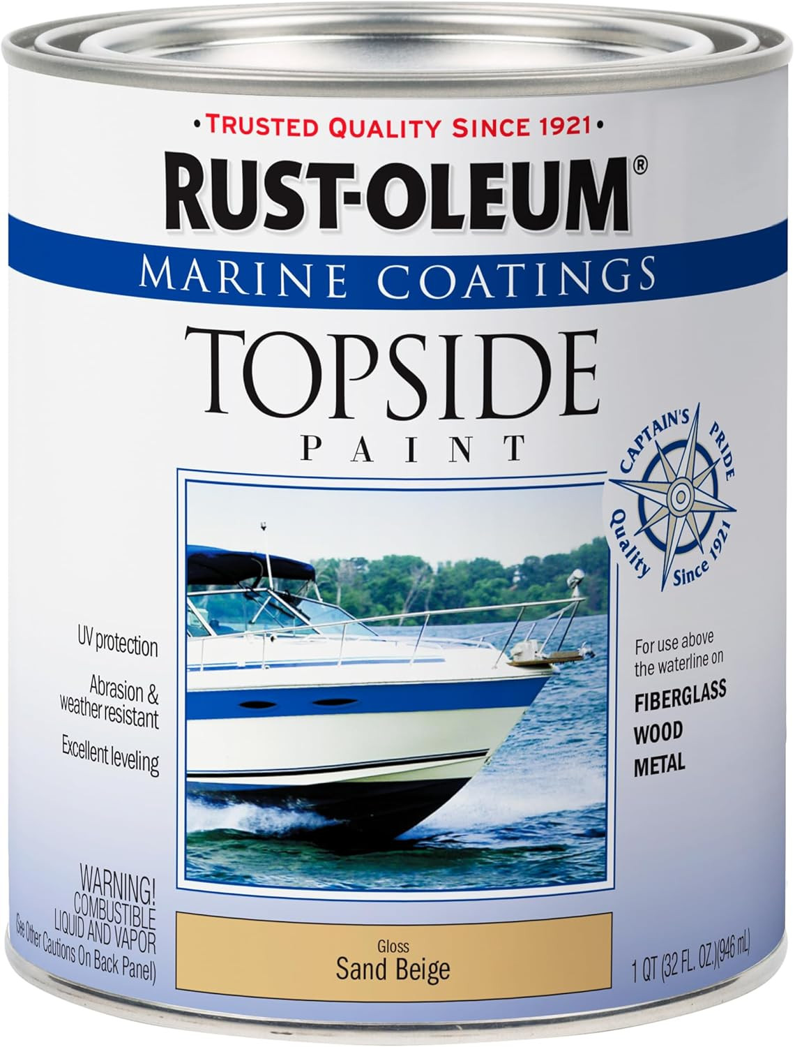 396964 Marine Coatings Topside Paint, Quart, Sand Beige 32 Fl Oz (Pack of 1)