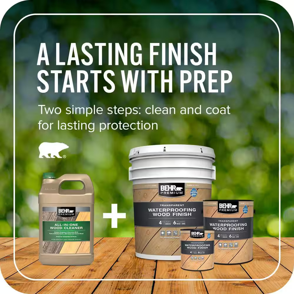 1 Gal. Clear Transparent Waterproofing Exterior Wood Finish