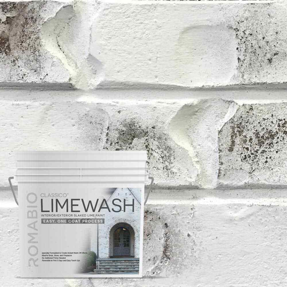 Bianco White Limewash Paint – Interior/Exterior – 0.67 Gal 🎯🎯🎯