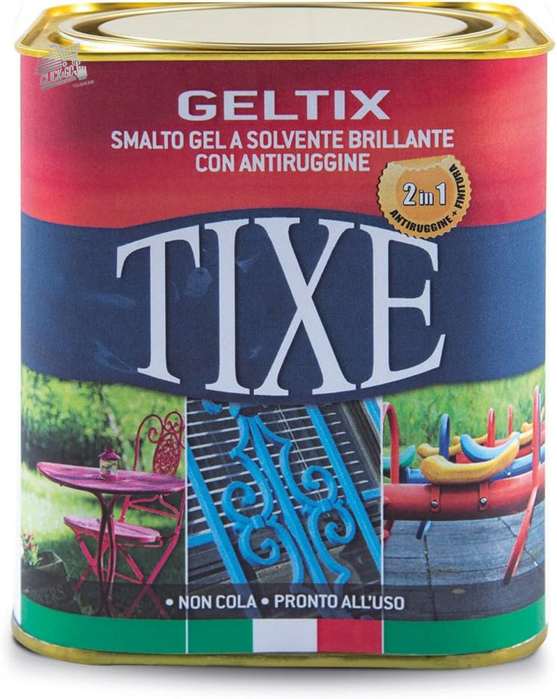 Gel Enamel Antirust Iron Metals External Black Glossy Paint Tixe 750ml