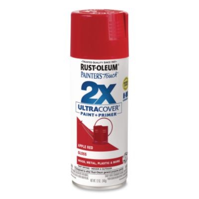 Rustoleum 334024 Painter’s Touch 2x Spray Paint Gloss Apple Red 12 Oz