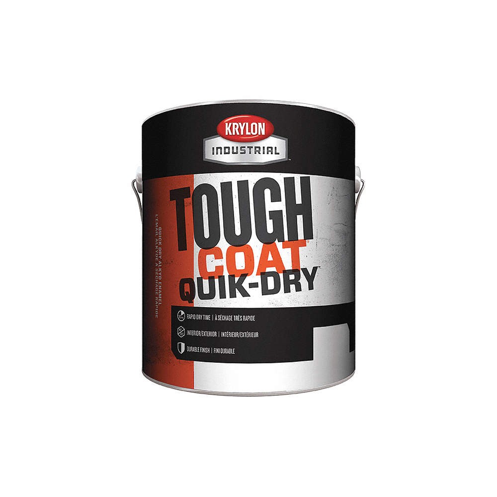 KRYLON K00780464-16 Enamel Paint,Blacks,Flat,1 gal. 38EJ93