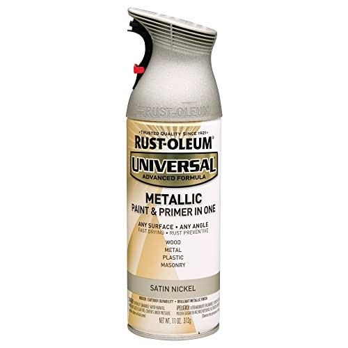 Rust Oleum Universal Satin Nickel Spray Paint 11Oz Pack Of 6 All Surface Use