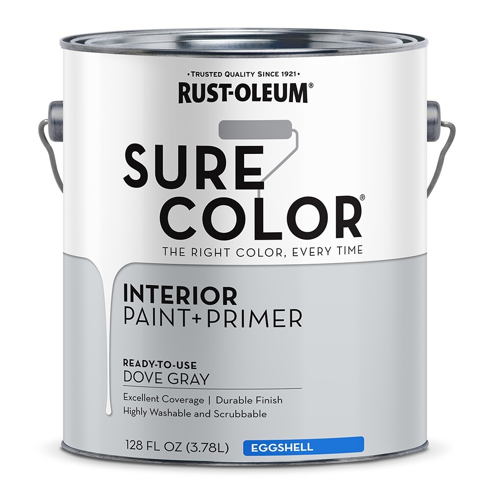 Rust-Oleum 380223 Sure Color Interior Paint & Primer Eggshell Dove Gray g