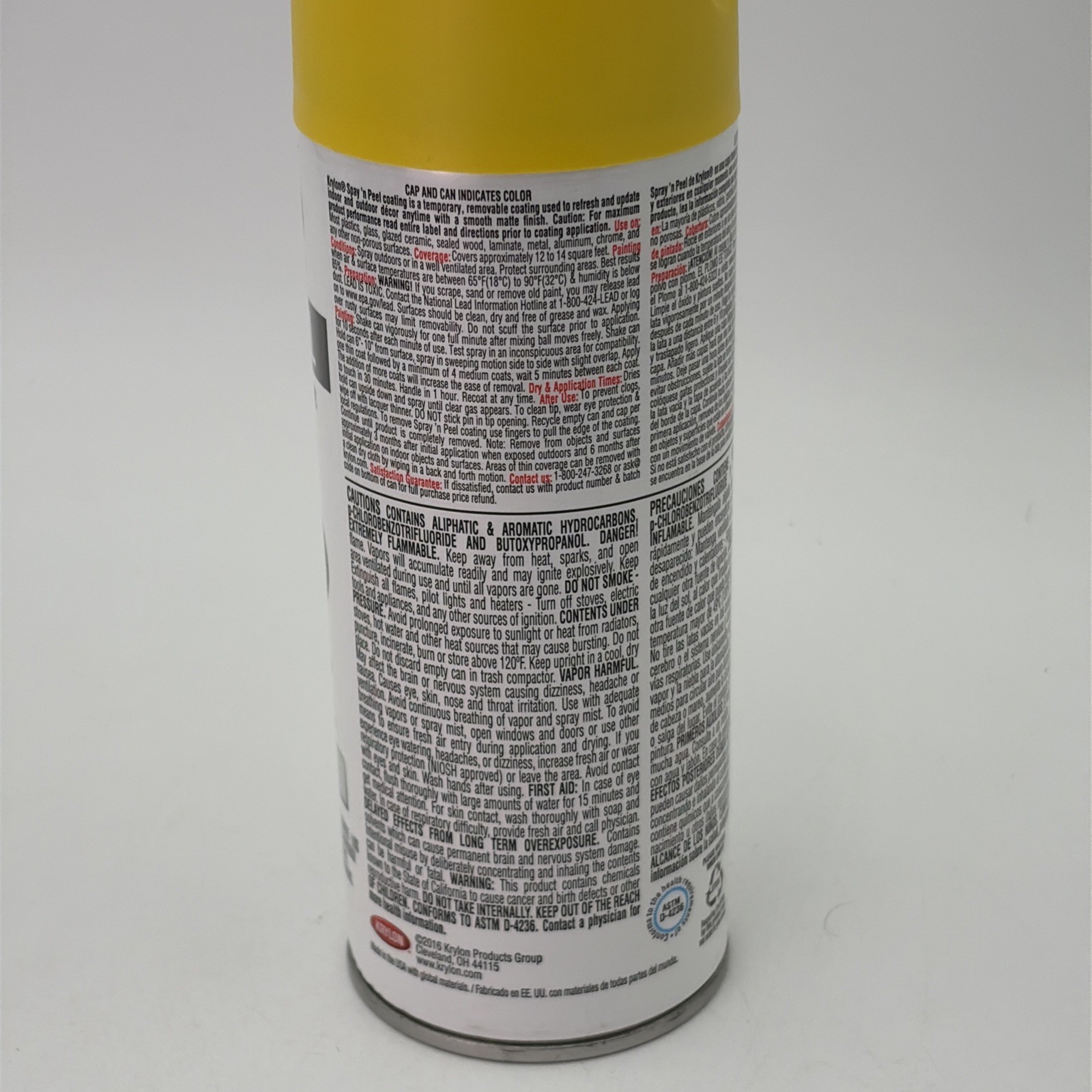 Krylon Spray N Peel Removable Coating Sun Ray Yellow Matte Spray Paint 11 Oz Can