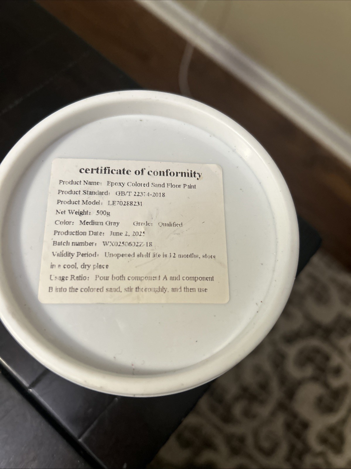 Moocow Louis Forest EPOXY Quartz Sand FLOOR PAINT Medium Grey Gray 500g Moo Cow
