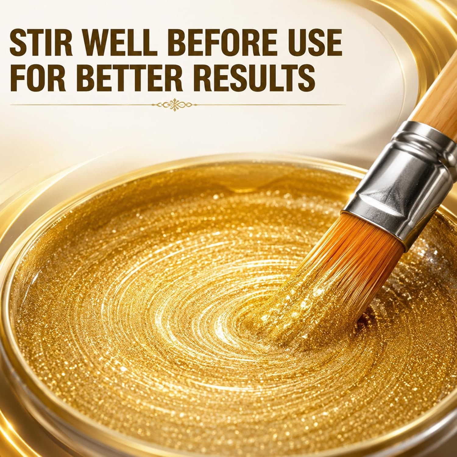 2PCS Weather Resistant Water Based Gold Paint, Water-Based Paint for Outdoor & I