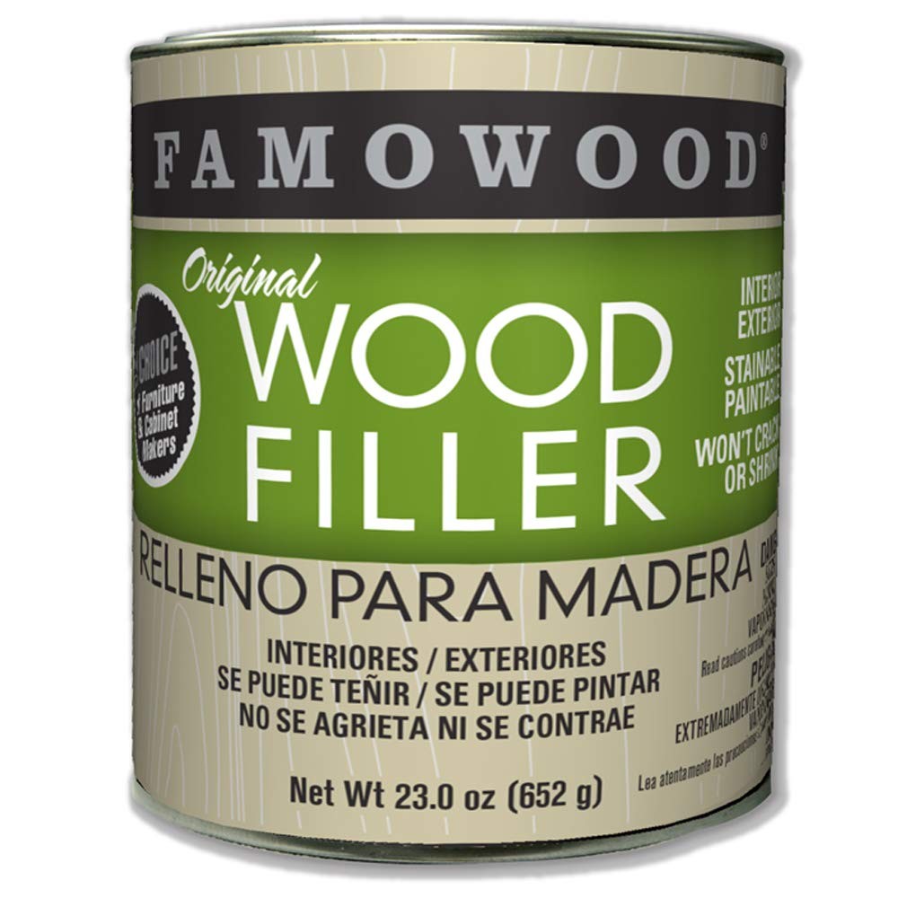 FamoWood 36021126 Original Wood Filler – Pint, 23 Ounce, Natural
