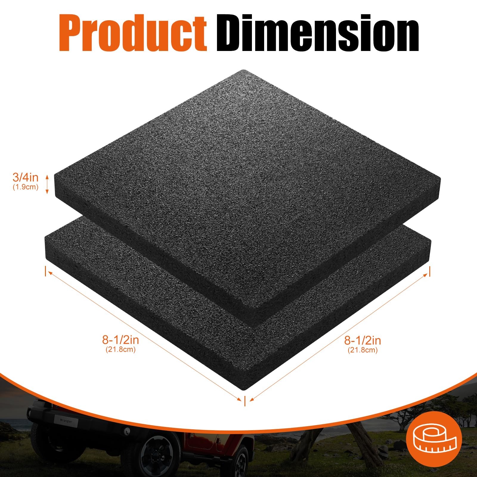 Boyisen Leveling Jack Flex Pads – 8.5 Rubber Jack Pads Non-Slip And Prevent