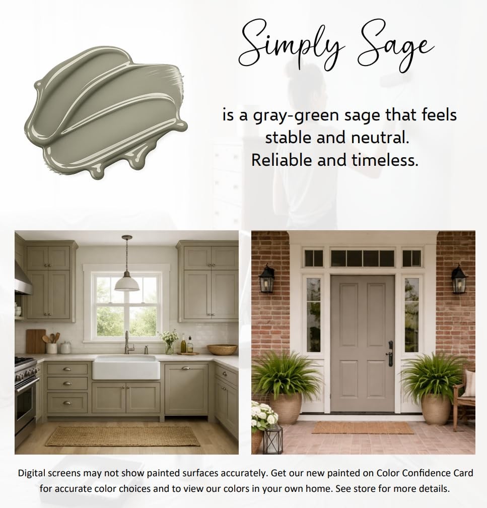 ALL-IN-Paint by Heirloom Traditions, Simply Sage (Gray Green), Gallon – Durab…