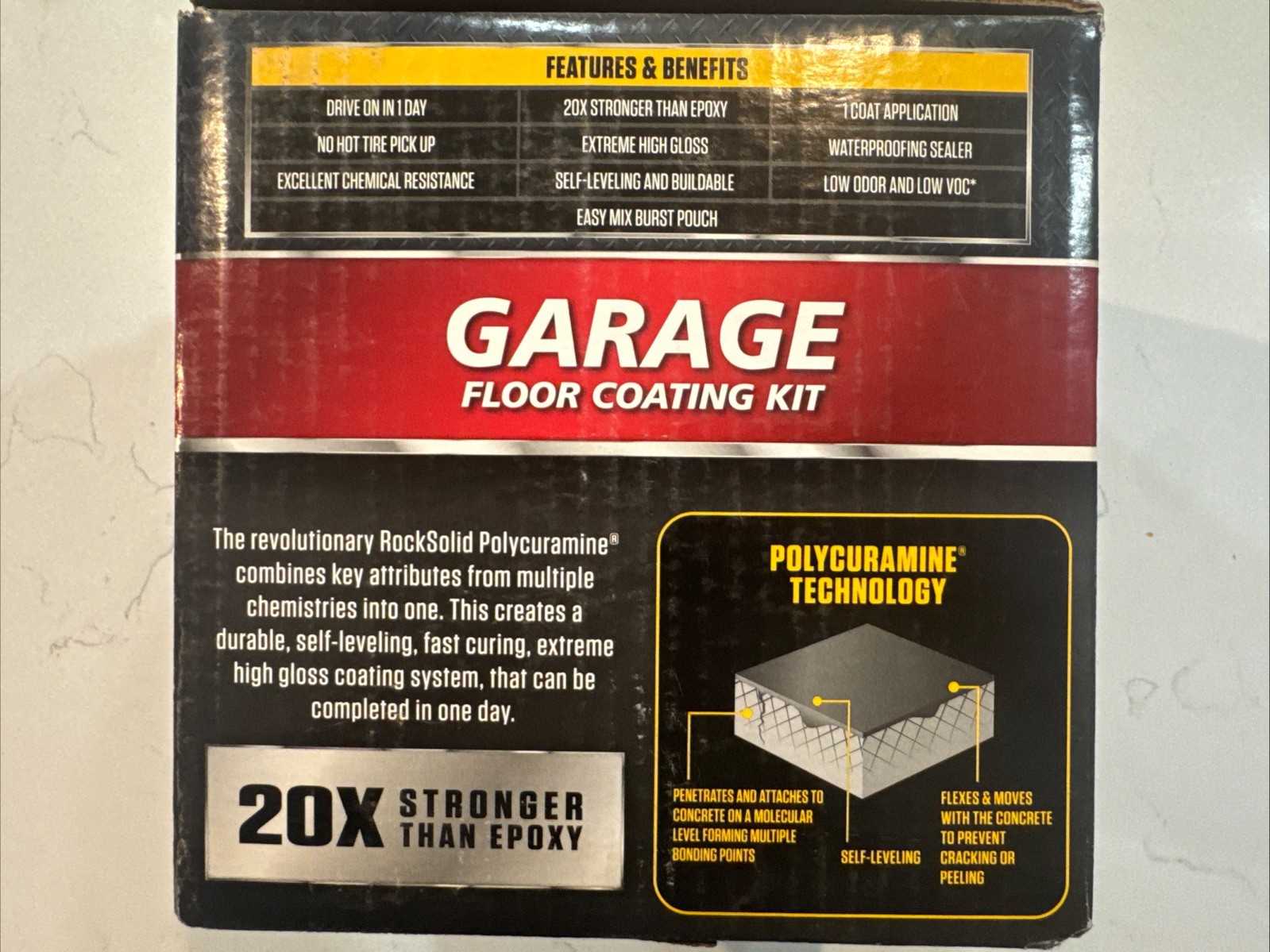 Rust-Oleum RockSolid 1 Car Garage Floor Kit – 90 oz. – Gray Polycuramine