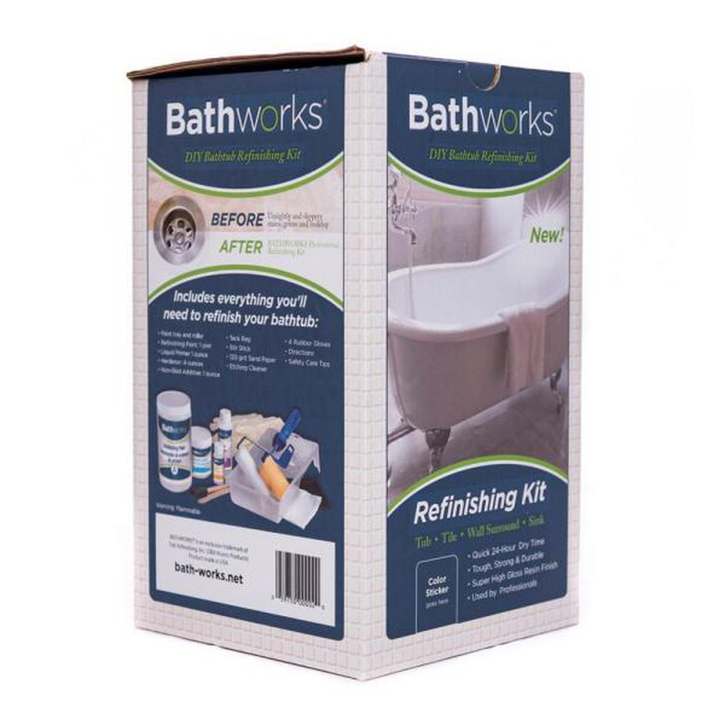 Bathtub Refinish Complete Kit in White Slip Guard Glossy Durable Resin Bathworks