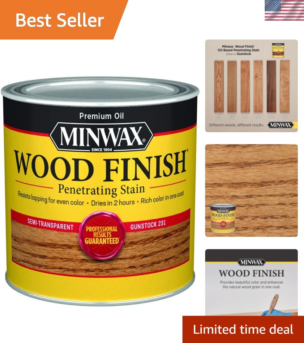 Easy-to-Apply Gunstock Wood Stain – Deep Penetrating 1/2 Pint Solution