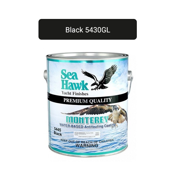 Sea Hawk Monterey Antifouling Ablative Bottom Paint Black Gallon 5445GL