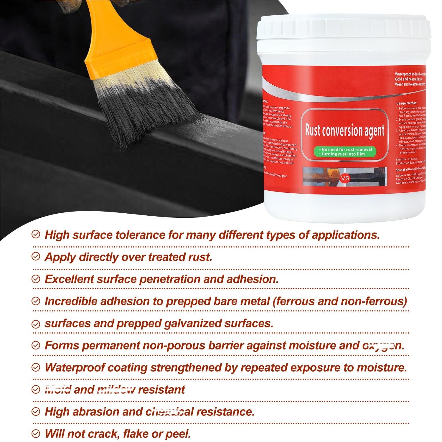 TPTAL Rust Renovator,Rust Remover for Metal,Rust Converter for Metal,Water-Ba…