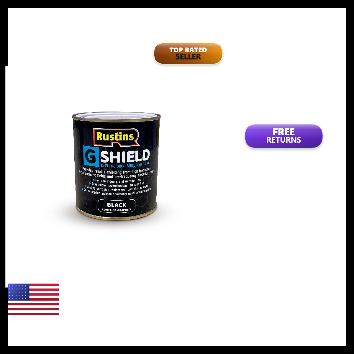 Rustins G Shield Electro Smog Shielding Paint 500Ml Rgshp500