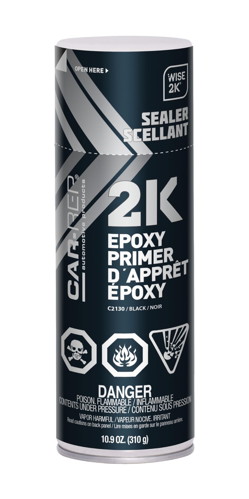 Epoxy Primer 2K Technology Black 11oz Aerosol Can for Metals & Plastics