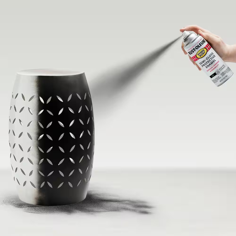 12 Oz. Protective Enamel Semi-Gloss Black Spray Paint (6-Pack)