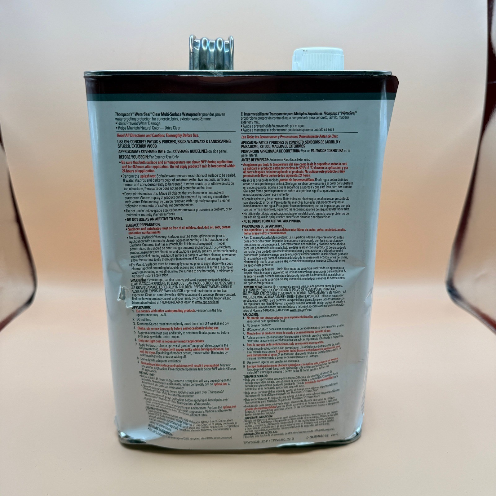 Thompson’s WaterSeal Multi-Surface Waterproofer Stain, Clear, 1 Gallon