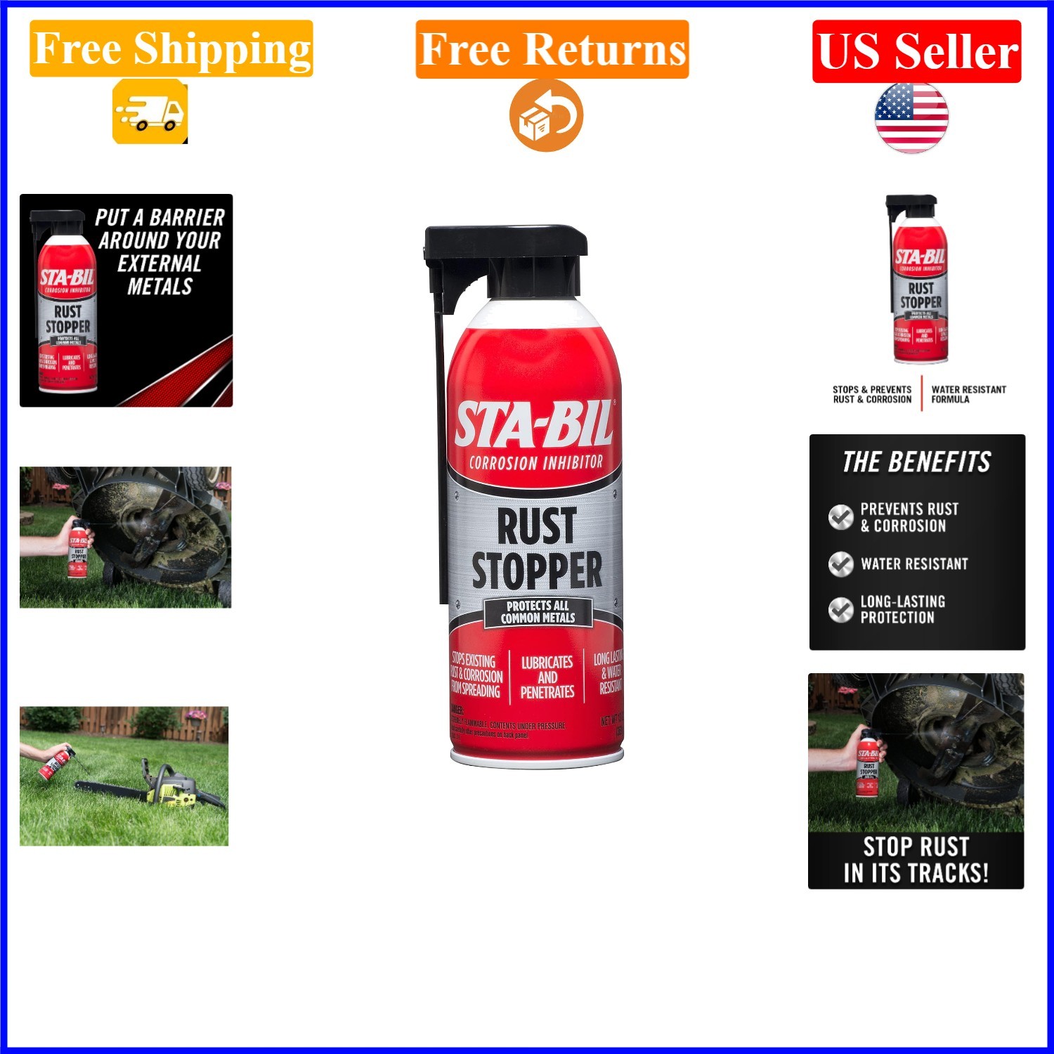 Rust Stopper Anti-Corrosion Spray 13 Oz for Automotive & Marine