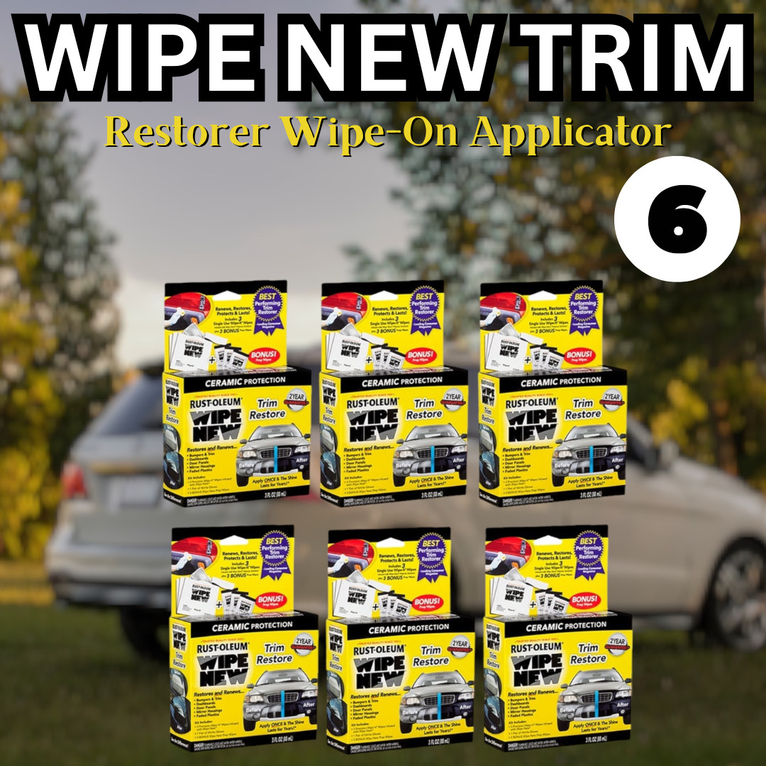 Wipe New Trim Restorer Wipe-On Applicator – 6 Pack