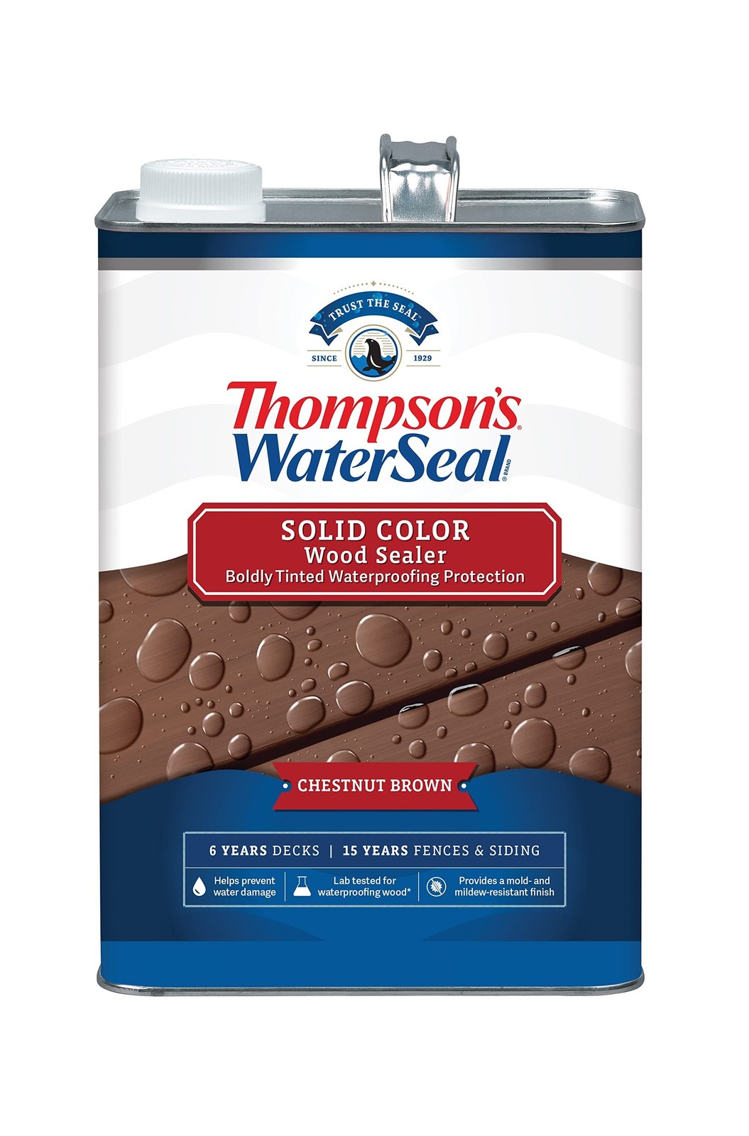 Thompson’s WaterSeal Solid Color Waterproofing Wood Stain and Sealer, Ches
